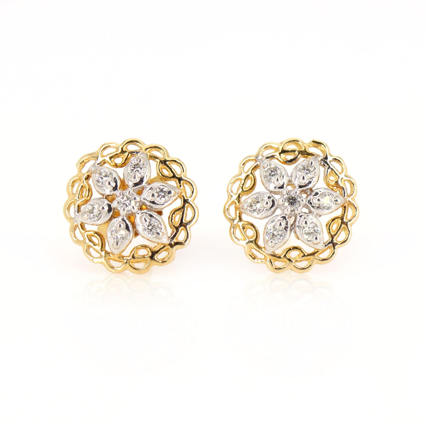 Yellow Disc Earring 14K Gold