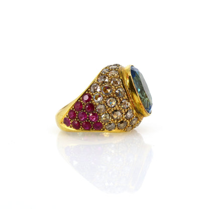 Stunning Victorian Antique Yellow Ring 18K Gold