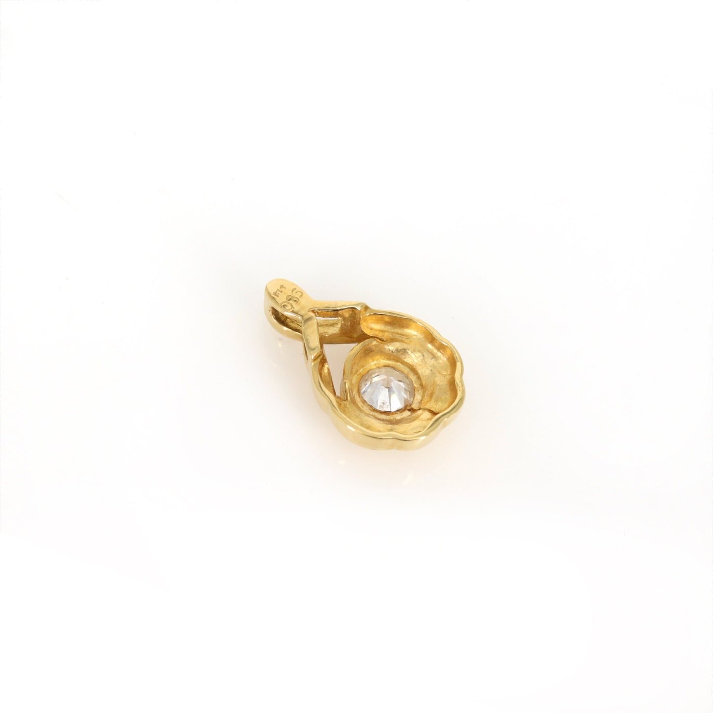 Petite Round Charm Pendant 18K Gold