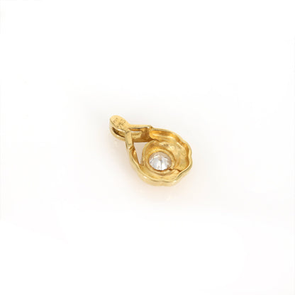 Petite Round Charm Pendant 18K Gold