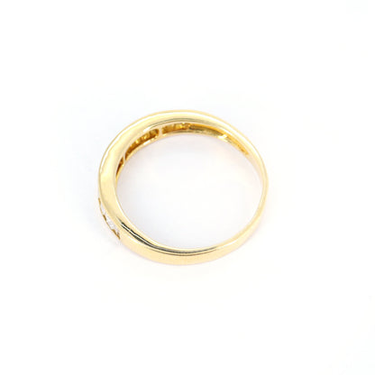 Promise Band Yellow Baguette & Tapered Cut Ring 14K Gold
