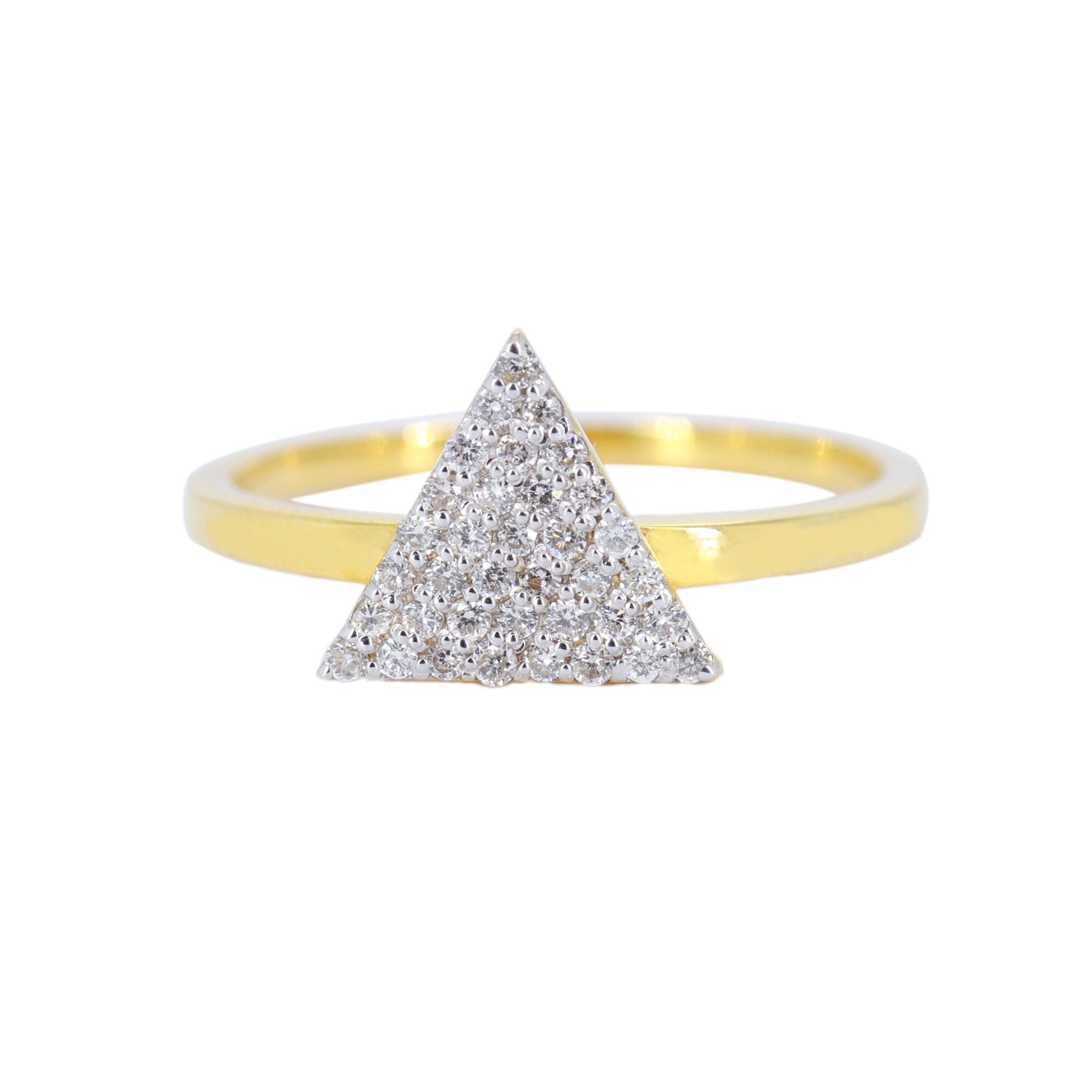 Triangle Shape Ring 18K Gold