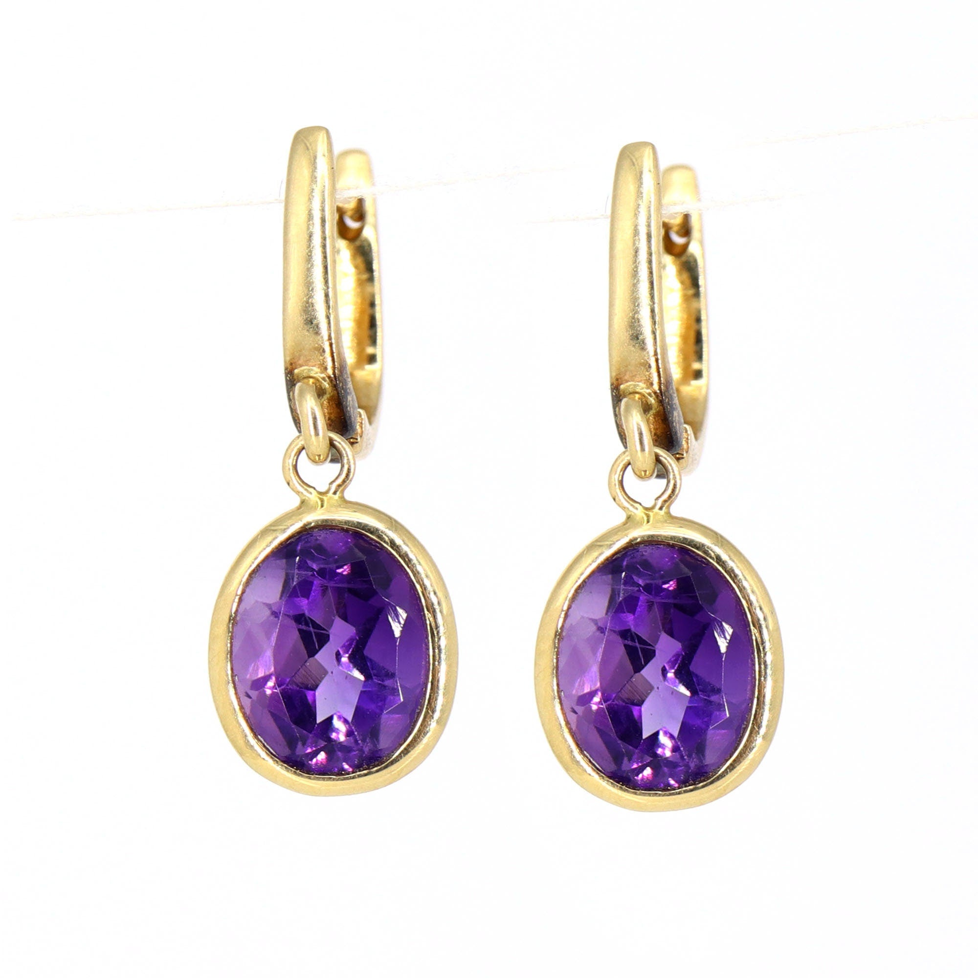 Tiny Amethyst Earring 14K Gold