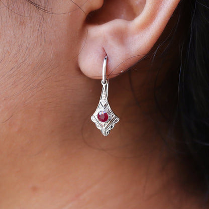 9K White Earring Gold