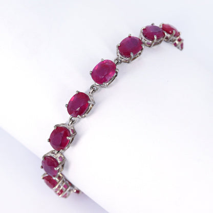 Ruby Bracelet Silver