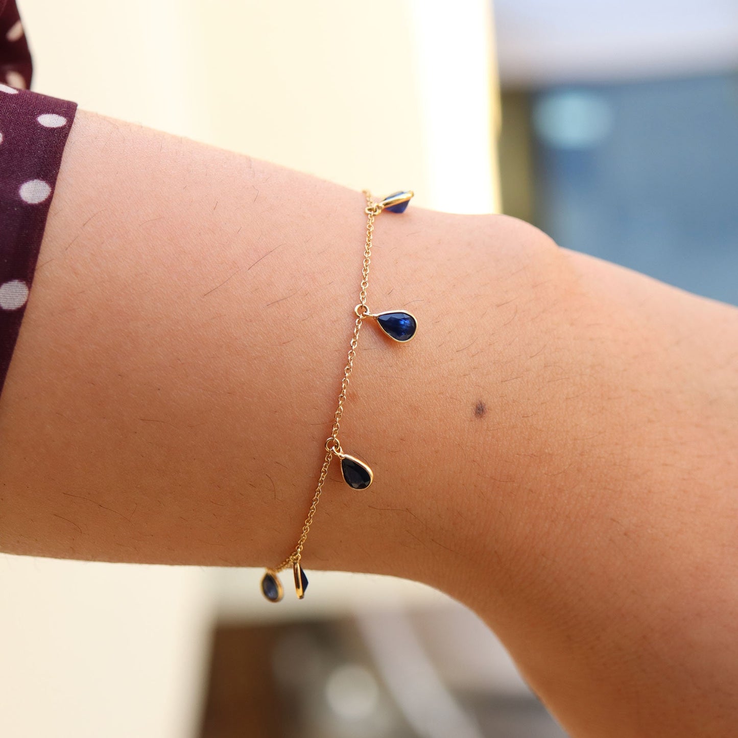 Sapphire Bracelet 18K Gold