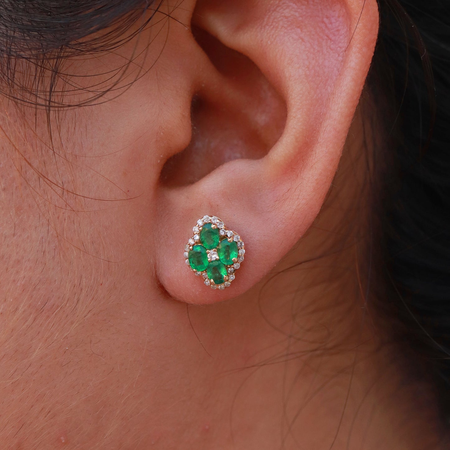 Emerald Earring 14K Gold