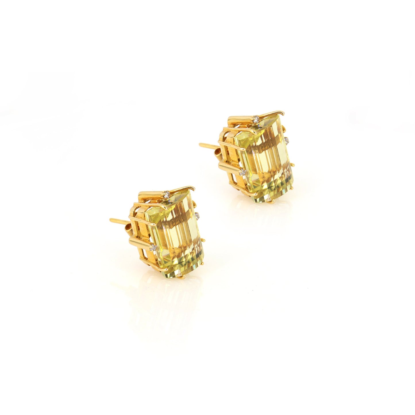 Yellow Lemon Topaz Statement Earring 18K Gold