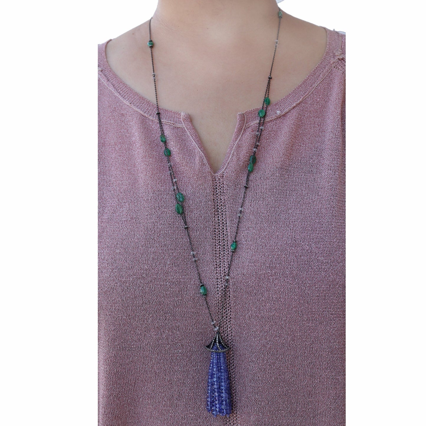 Tanzanite Emerald Necklace