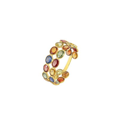 Multi Sapphire Ring 18K Gold