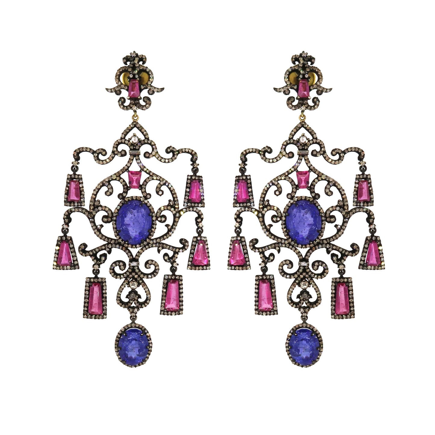 Unique Design Tanzanite Earring
