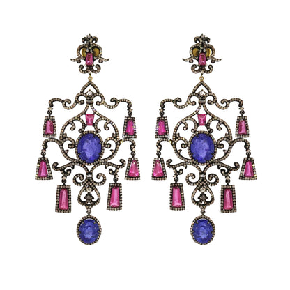Unique Design Tanzanite Earring