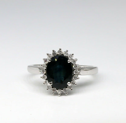 Handmade Blue Sapphire Ring 14K Gold