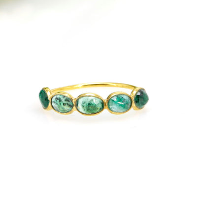 Ruby Emerald Ring 14K Gold