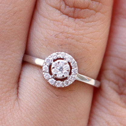 Halo Ring 18K Gold