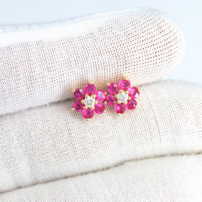 Ruby Earring 14K Gold