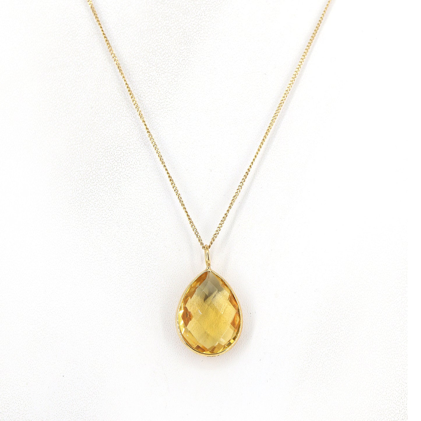 Citrine Pendant 18K Gold
