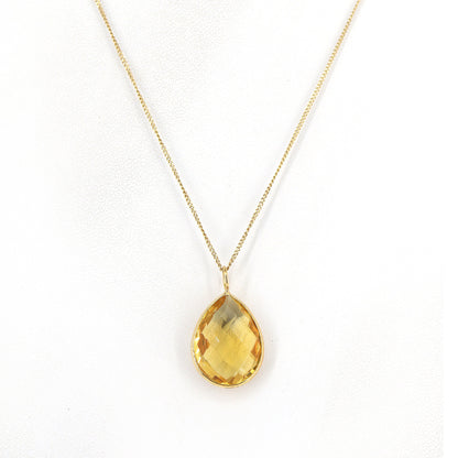 Citrine Pendant 18K Gold