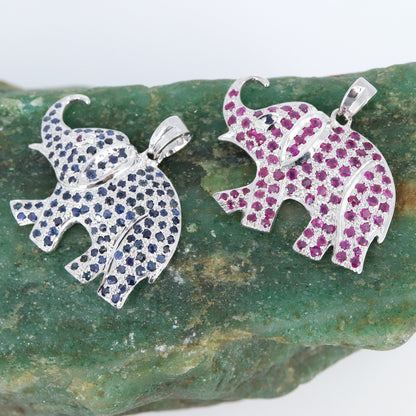 925 Sterling Elephant Pendant Gold