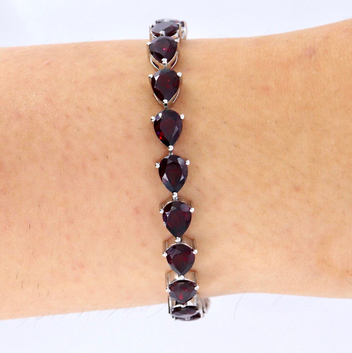 Garnet Bracelet Silver