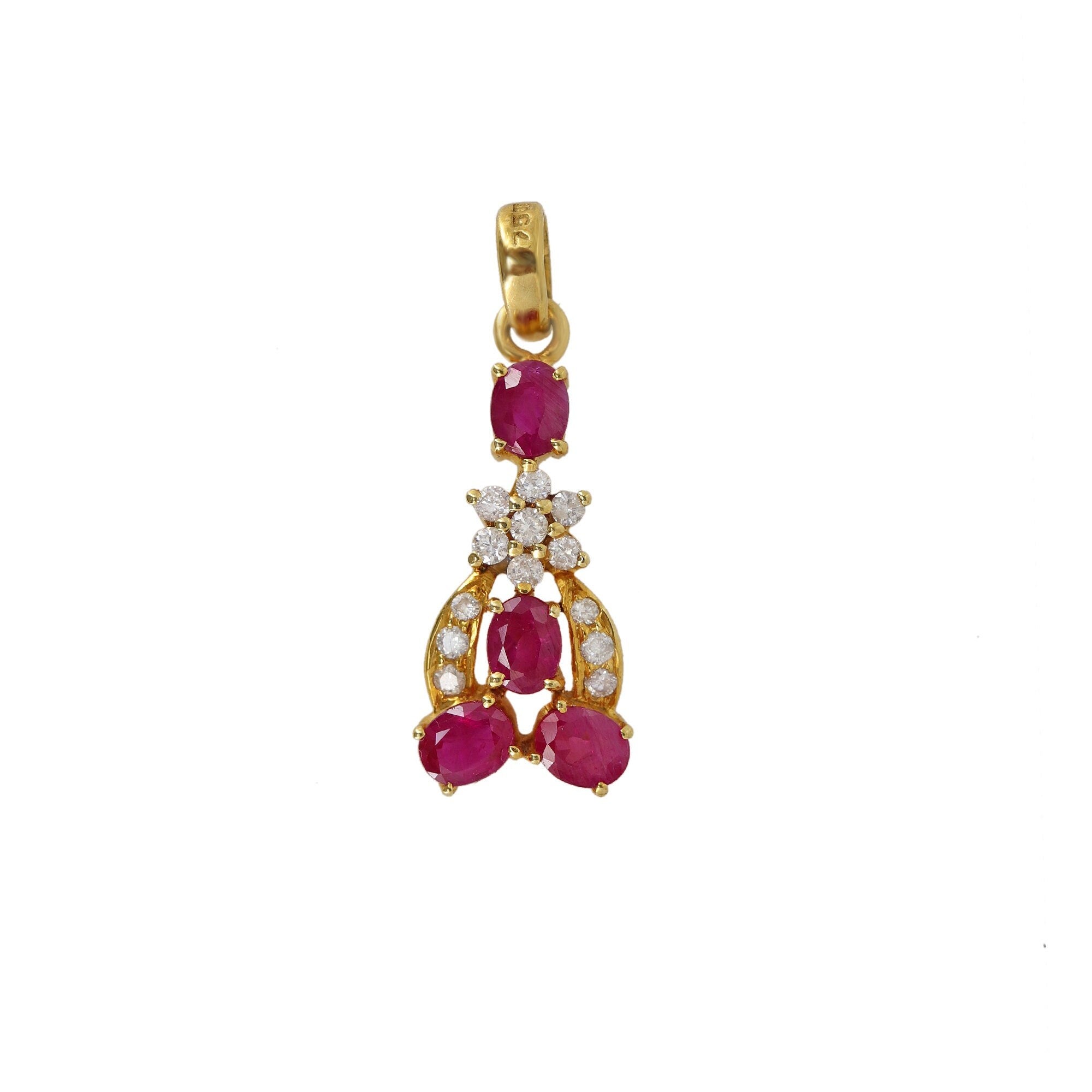 Yellow Ruby Pendant 18K Gold