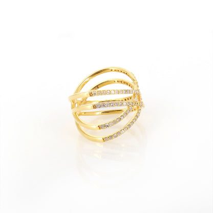 Criss Cross Ring 14K Gold