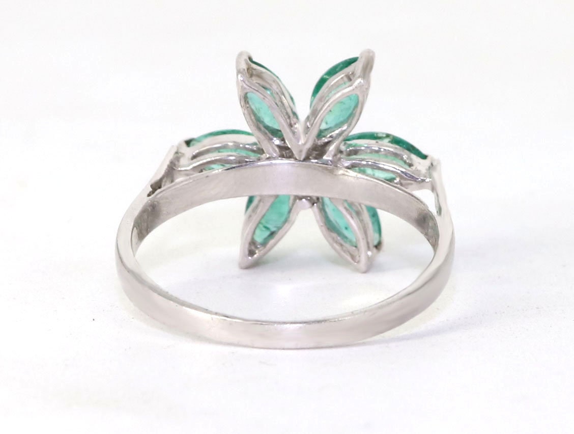 925 Sterling White Rhodium Beautiful Ring Gold