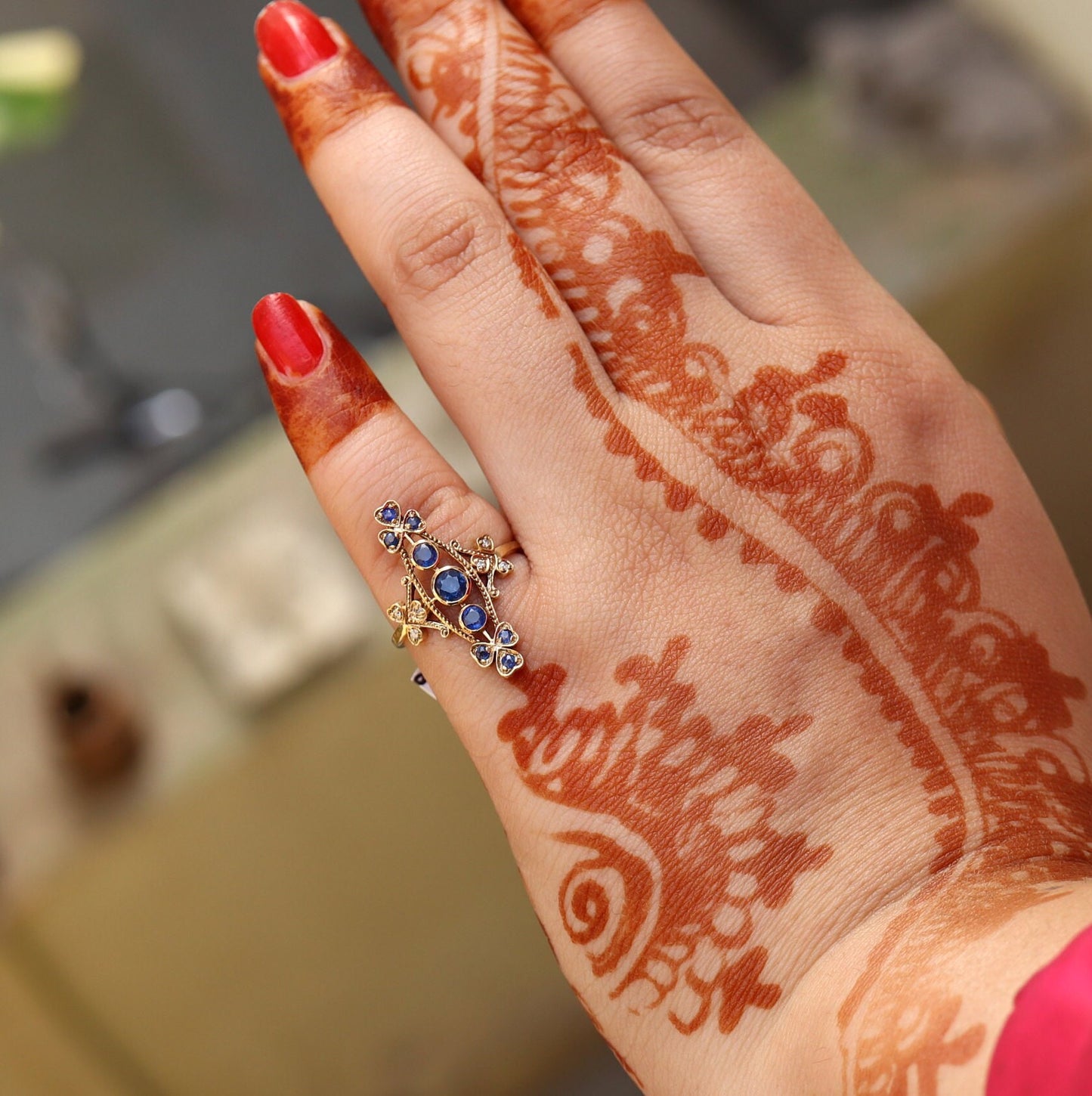 Edwardian Fine Sapphire Vintage Ring Gold