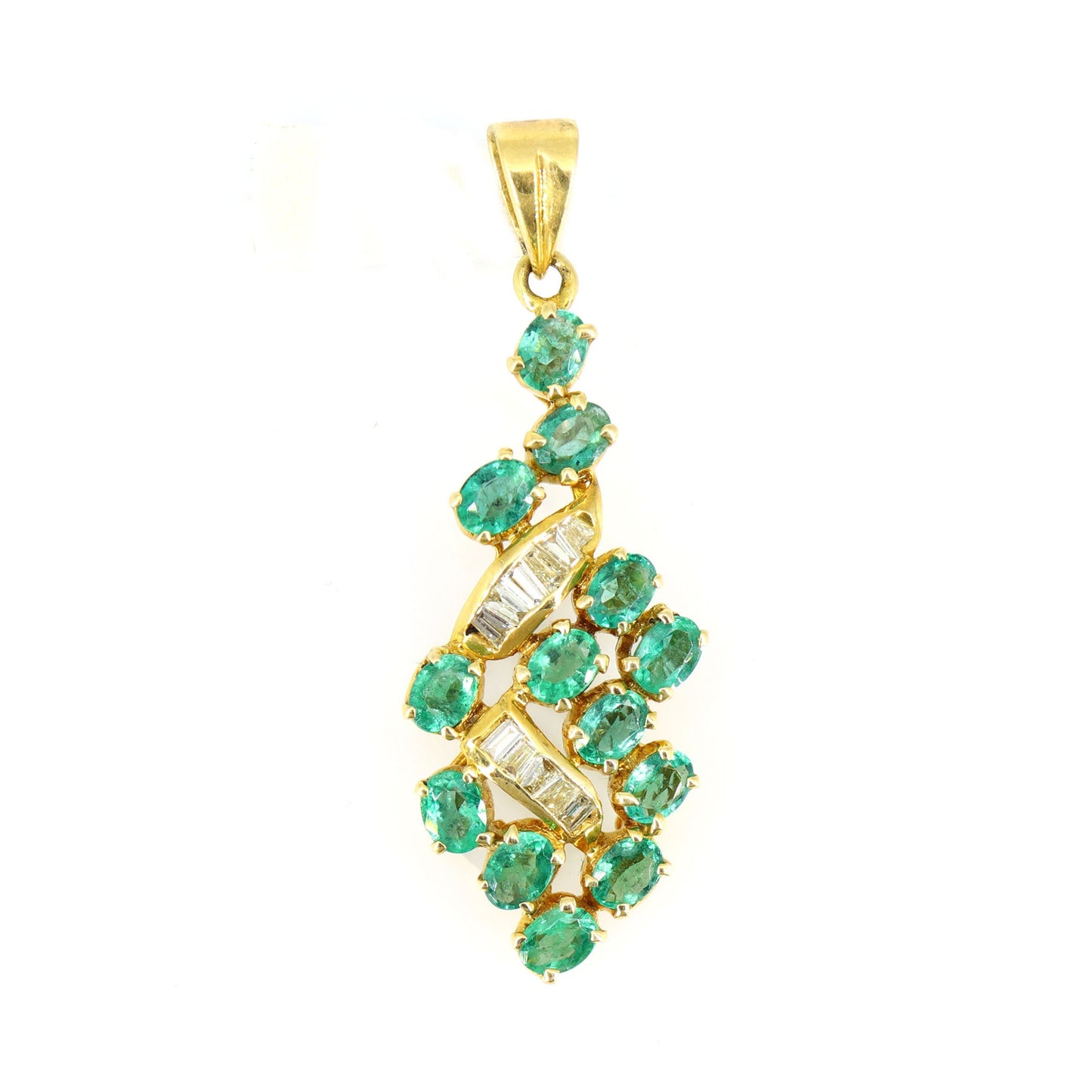 Yellow Emerald Pendant 18K Gold