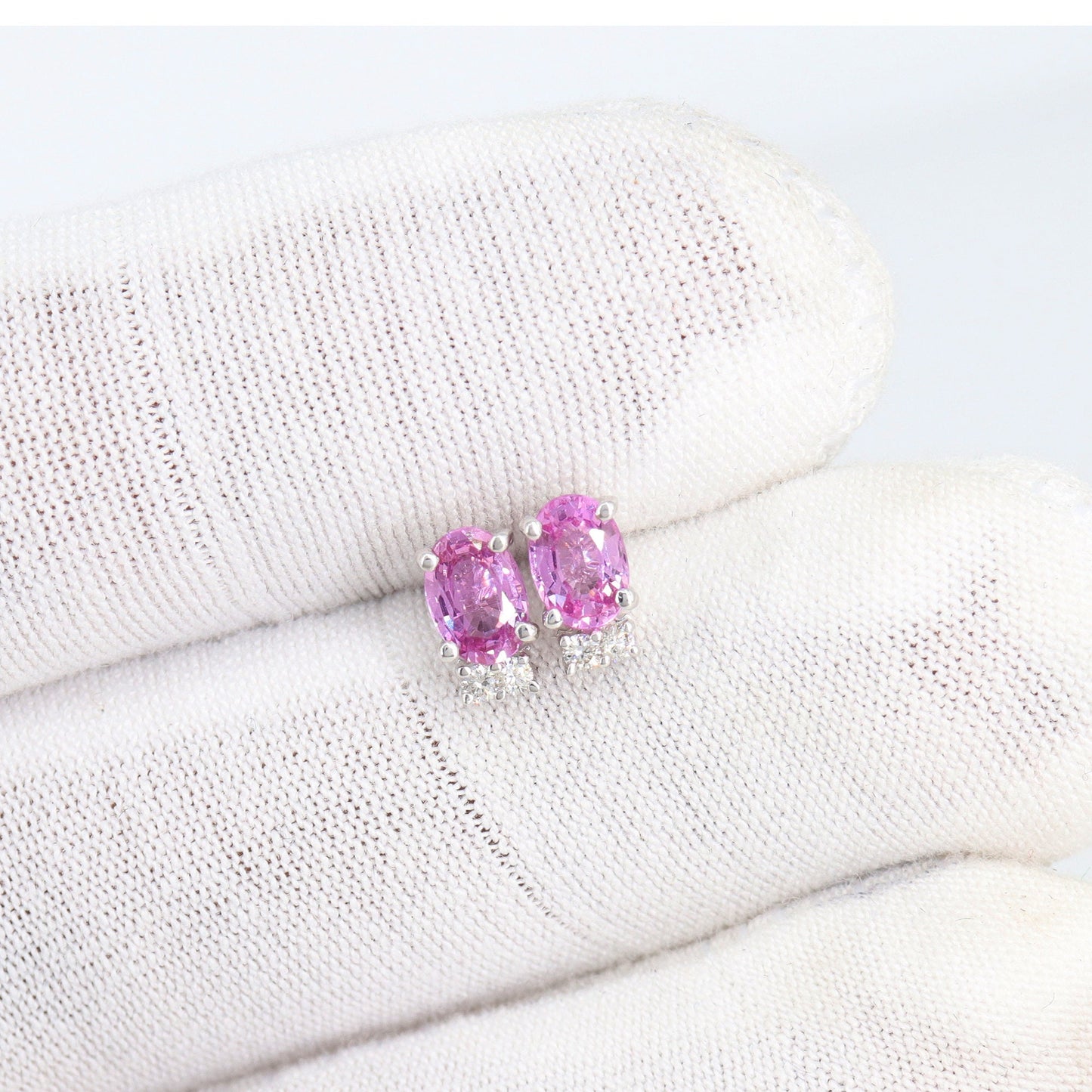 Pink Sapphire Earring 14K Gold