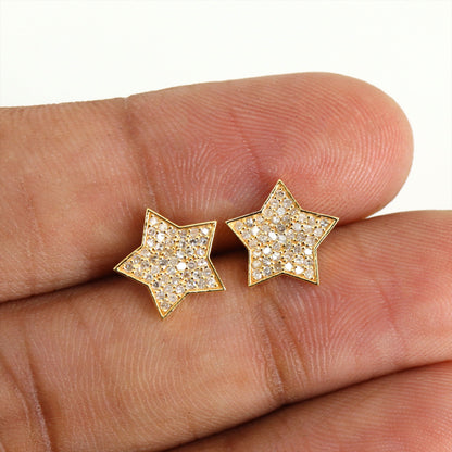 Star Studs Earring 14K Gold