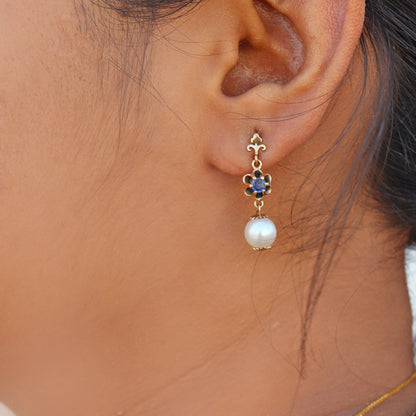Gemstone Dangling Earring Gold