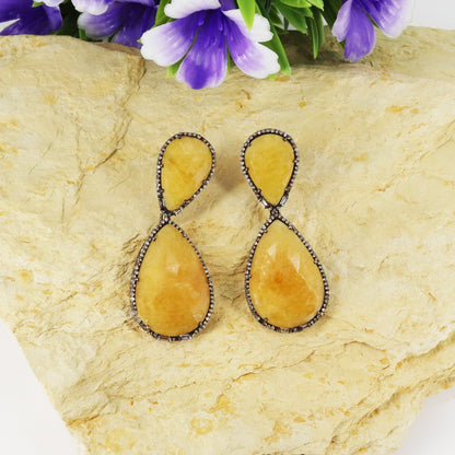 Yellow Sapphire Earring
