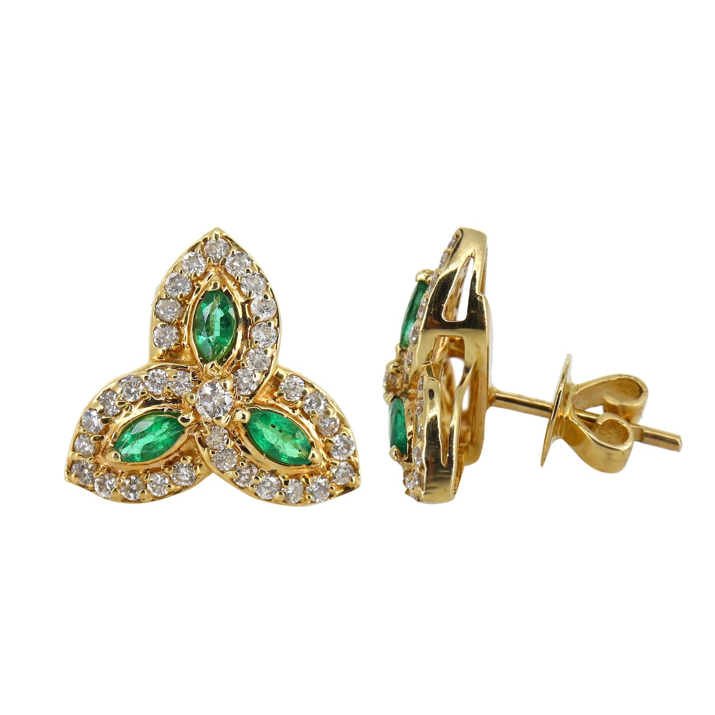 Flower Style Yellow Earring 14K Gold