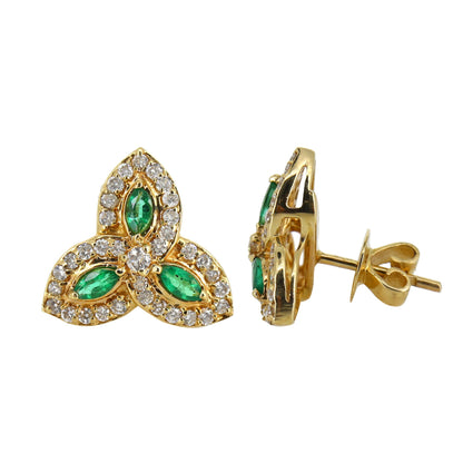 Flower Style Yellow Earring 14K Gold