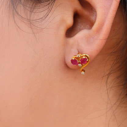 Heart Shape Earring 18K Gold