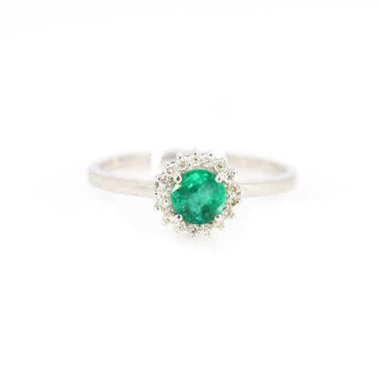 Dainty Emerald Ring 14K Gold