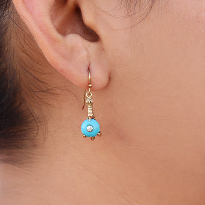 Eagle Talon Design Dangles On 9K Yellow Ear Wires Earring Gold