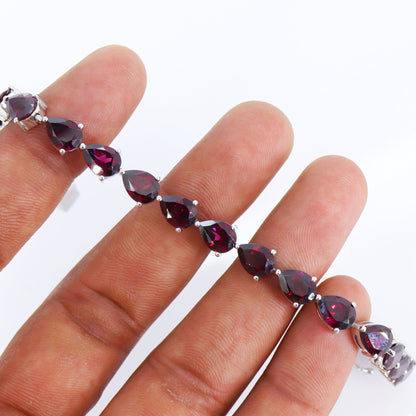 Garnet Bracelet Silver