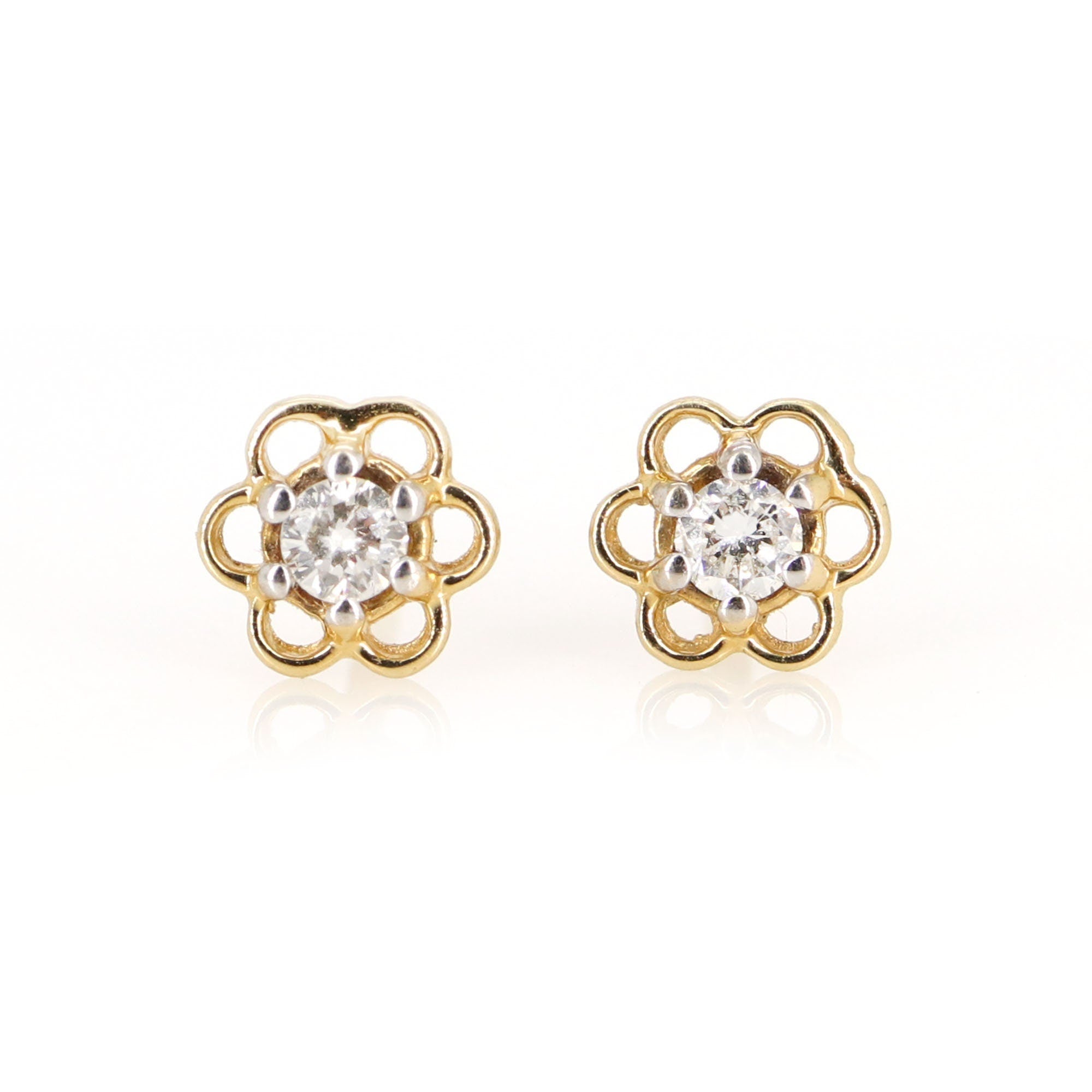 Filigree Design Earring 14K Gold