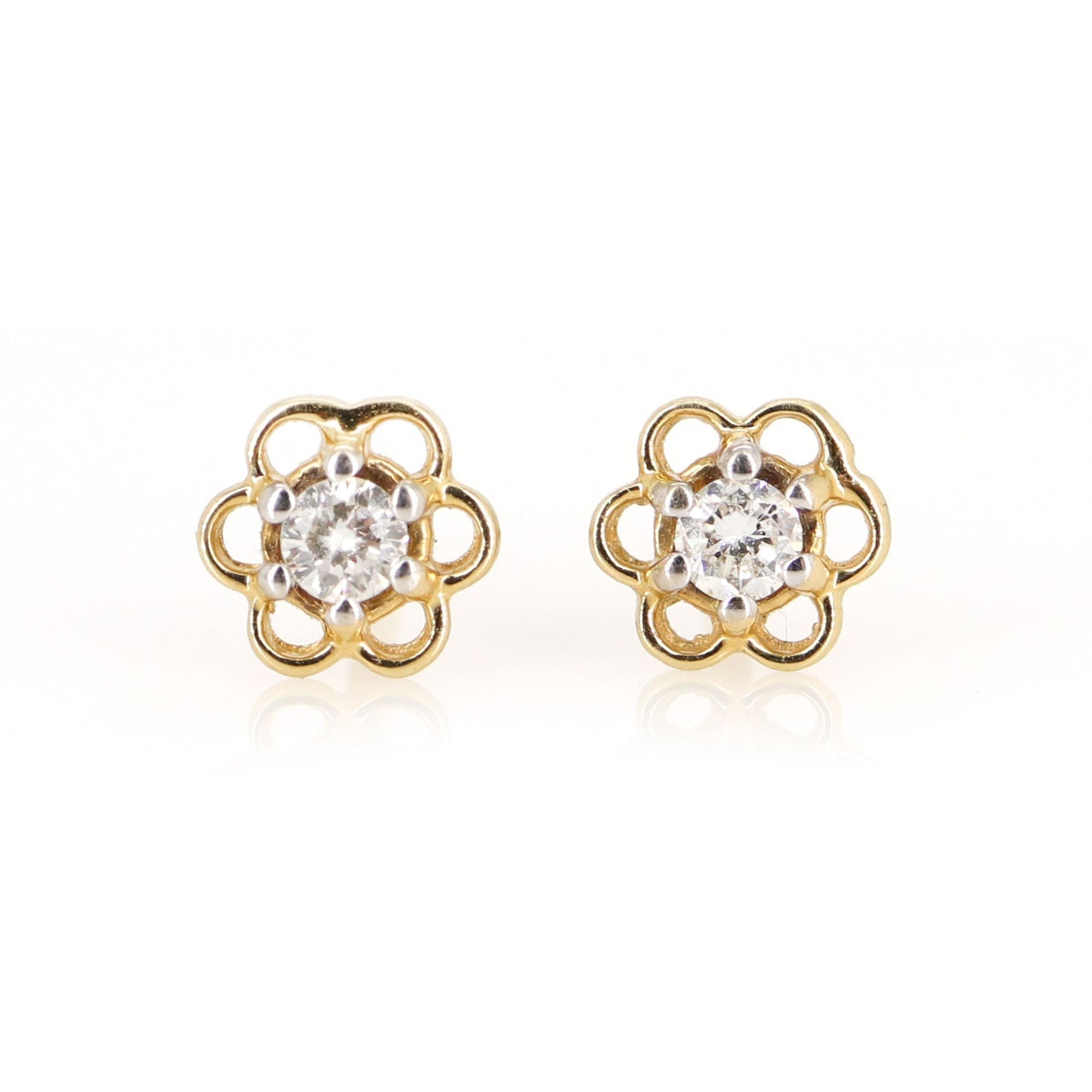 Filigree Design Earring 14K Gold