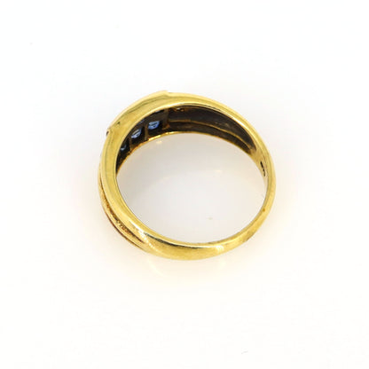 Vintage 9Ct 9K Yellow Sapphire Gypsy Ring Gold