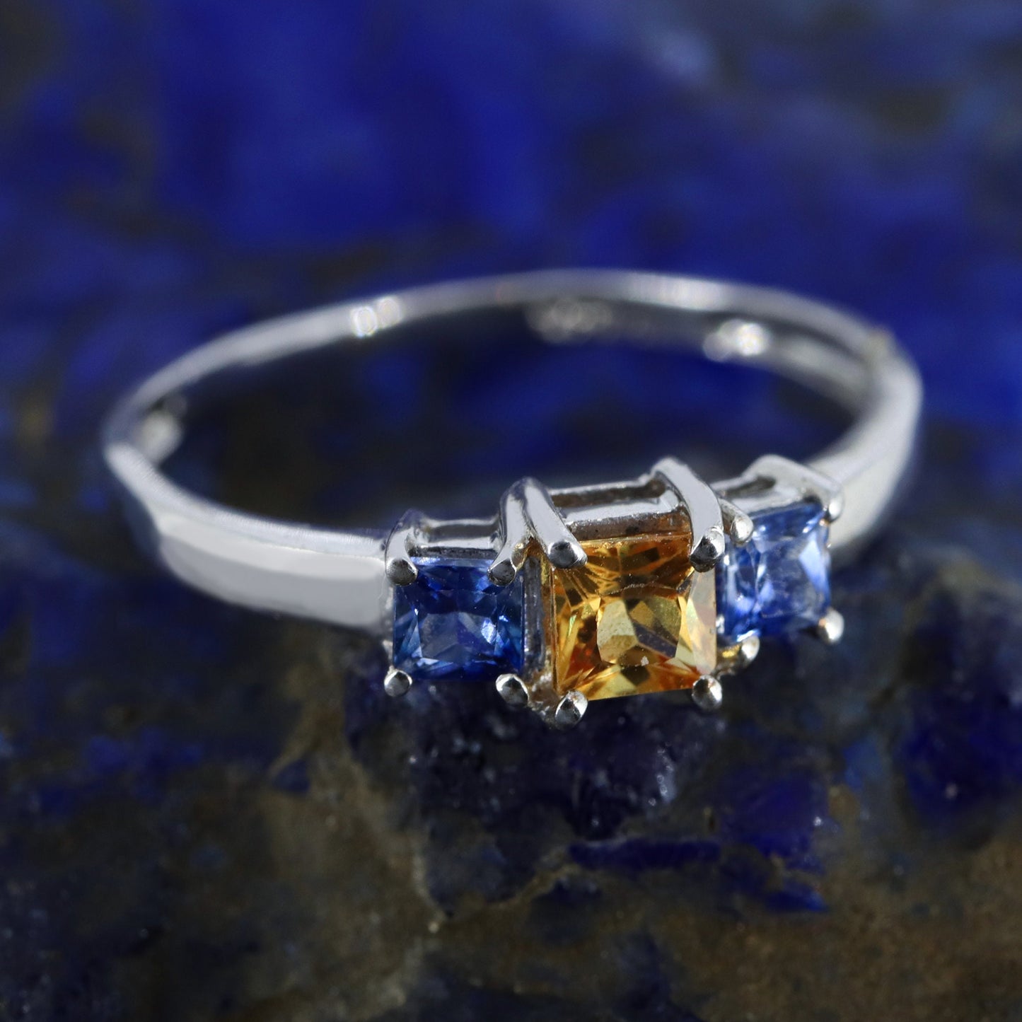 Princess Cut 925 Sterling Ring Silver