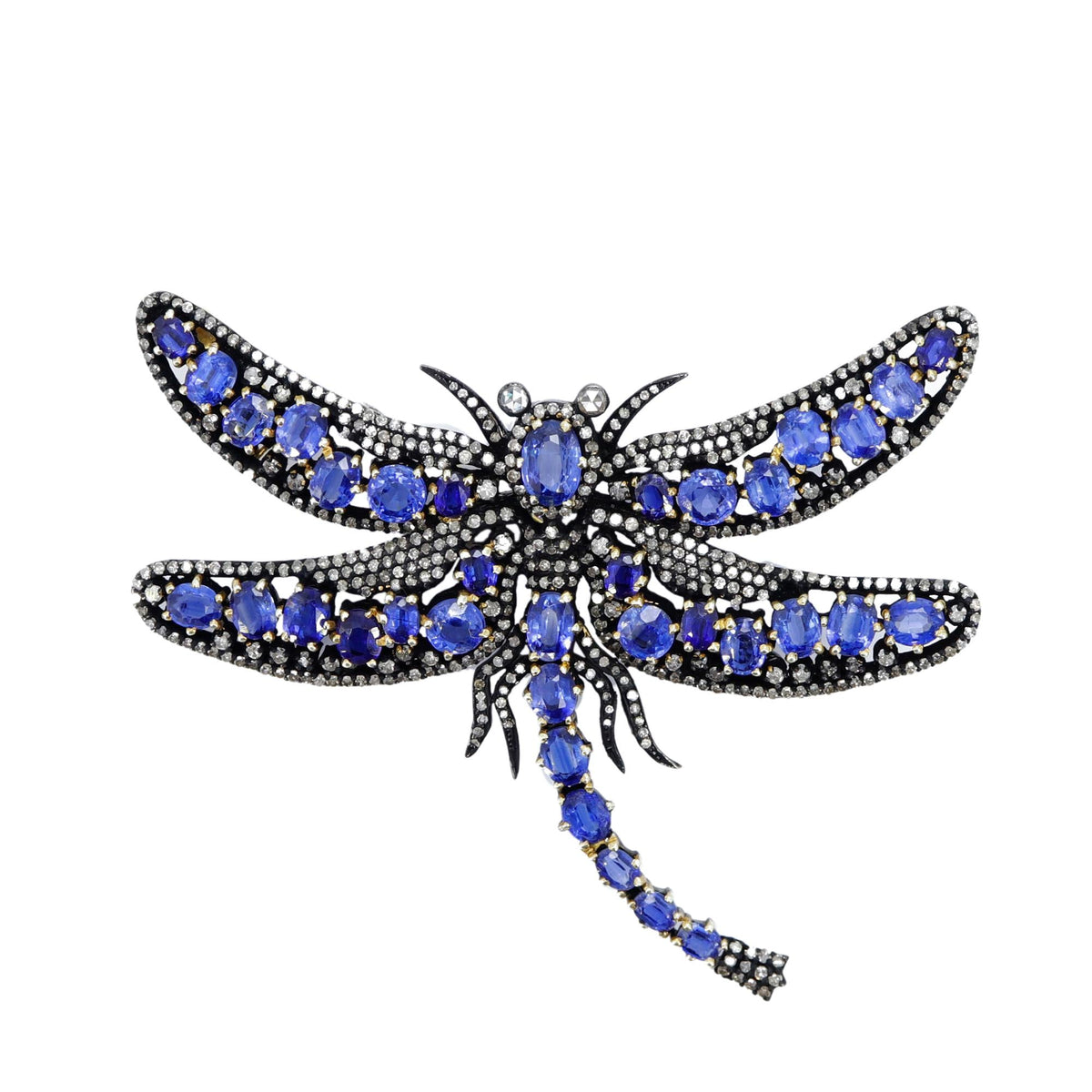 Exclusively Designed Dragon Fly Vintage Replica Brooch Cum Pendent Kynite . Gold