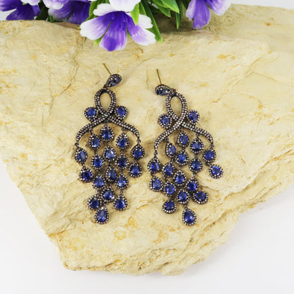 Blue Kyanite Drop Dangle Earring