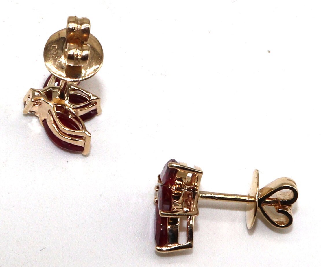 Ruby Lotus Earring