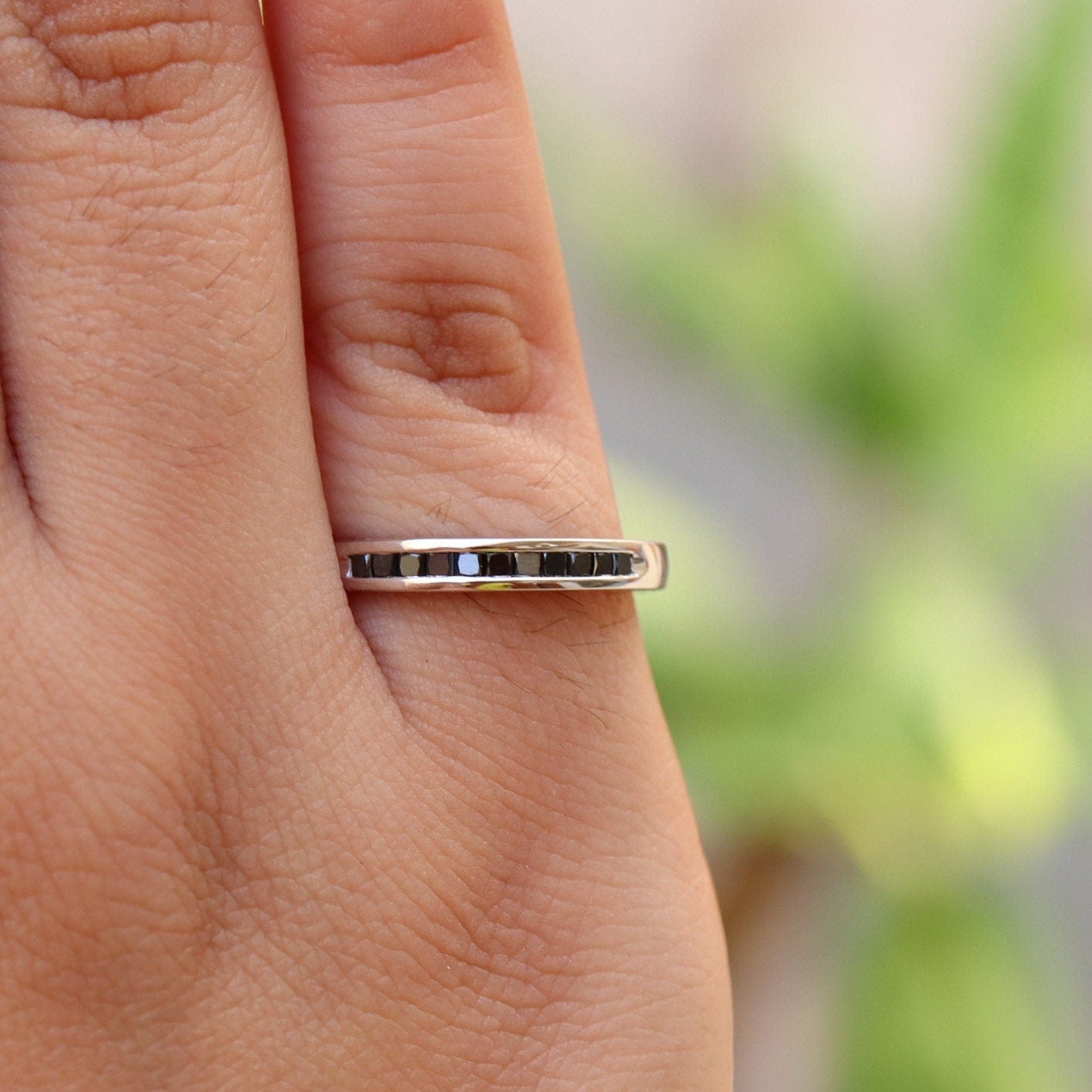 Black Gemstone Ring 18K Gold