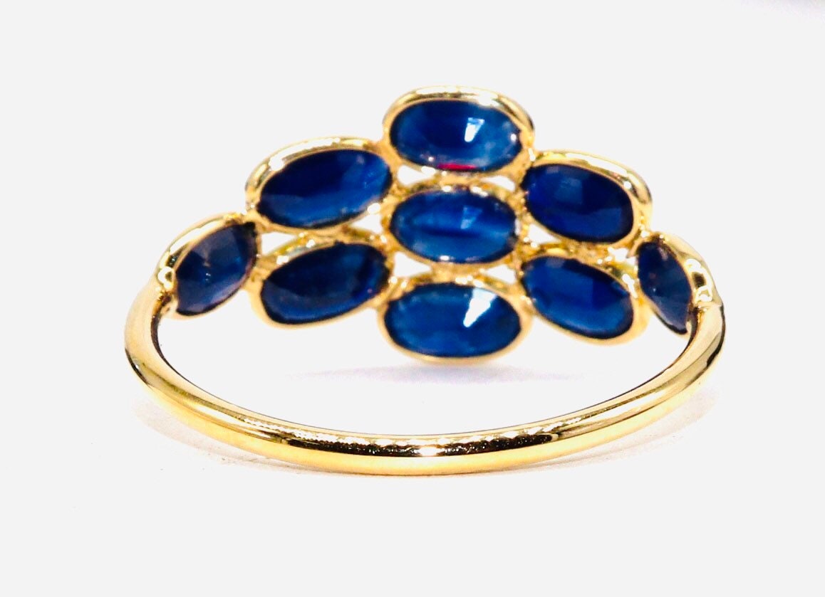 Blue Sapphire Ring 18K Gold