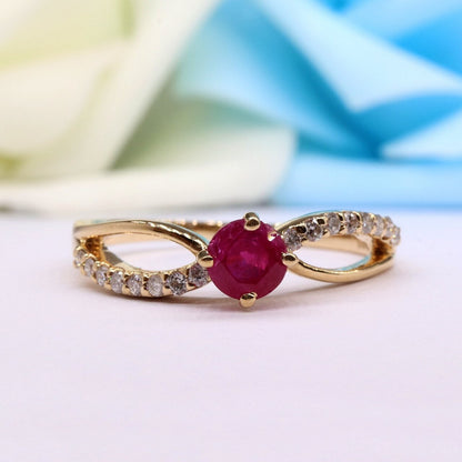 Yellow Beautiful Handcrafted Ring 14K Gold