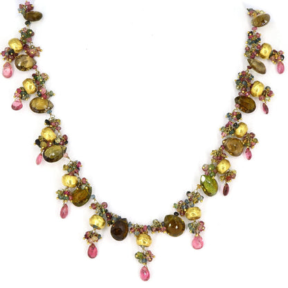 Designer Yellow Necklace 18K Gold